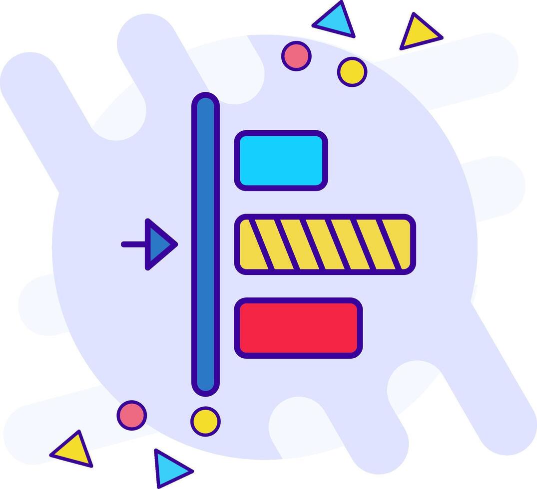 Left alignment freestyle Icon vector