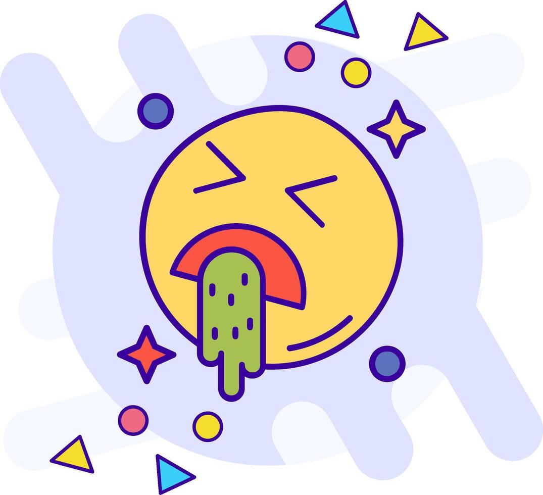 Vomit freestyle Icon vector