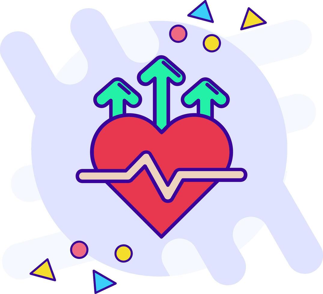 Heart rate freestyle Icon vector