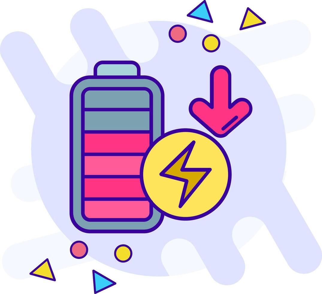 Low battery freestyle Icon vector