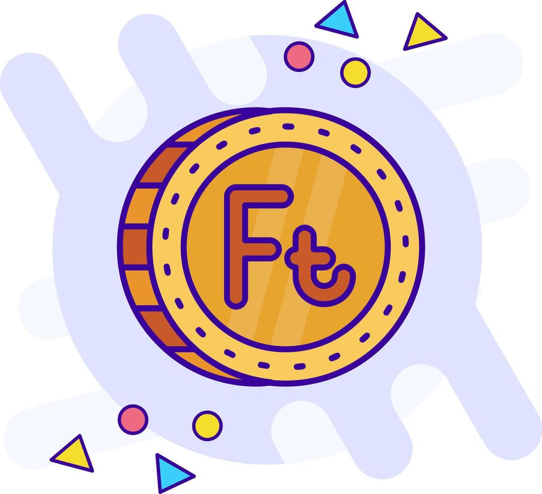 Forint freestyle Icon vector