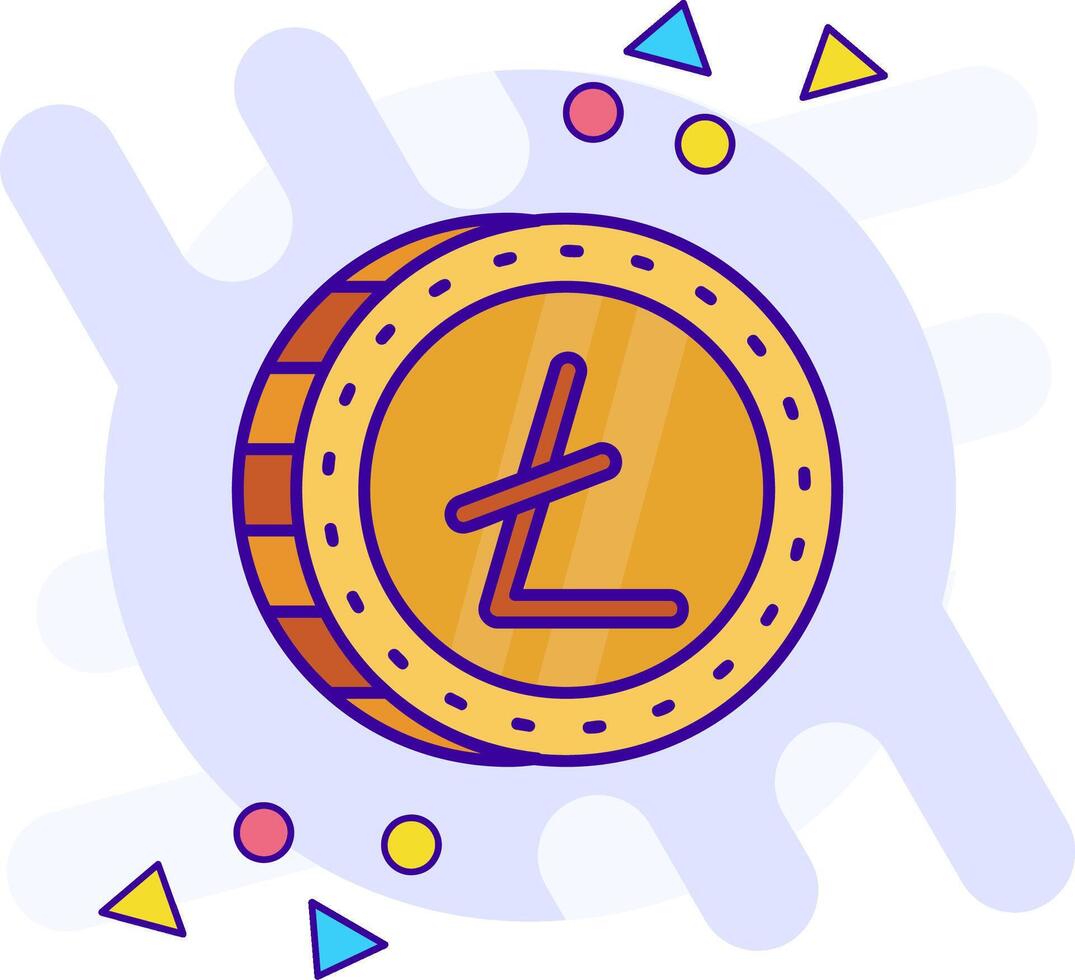 Litecoin freestyle Icon vector