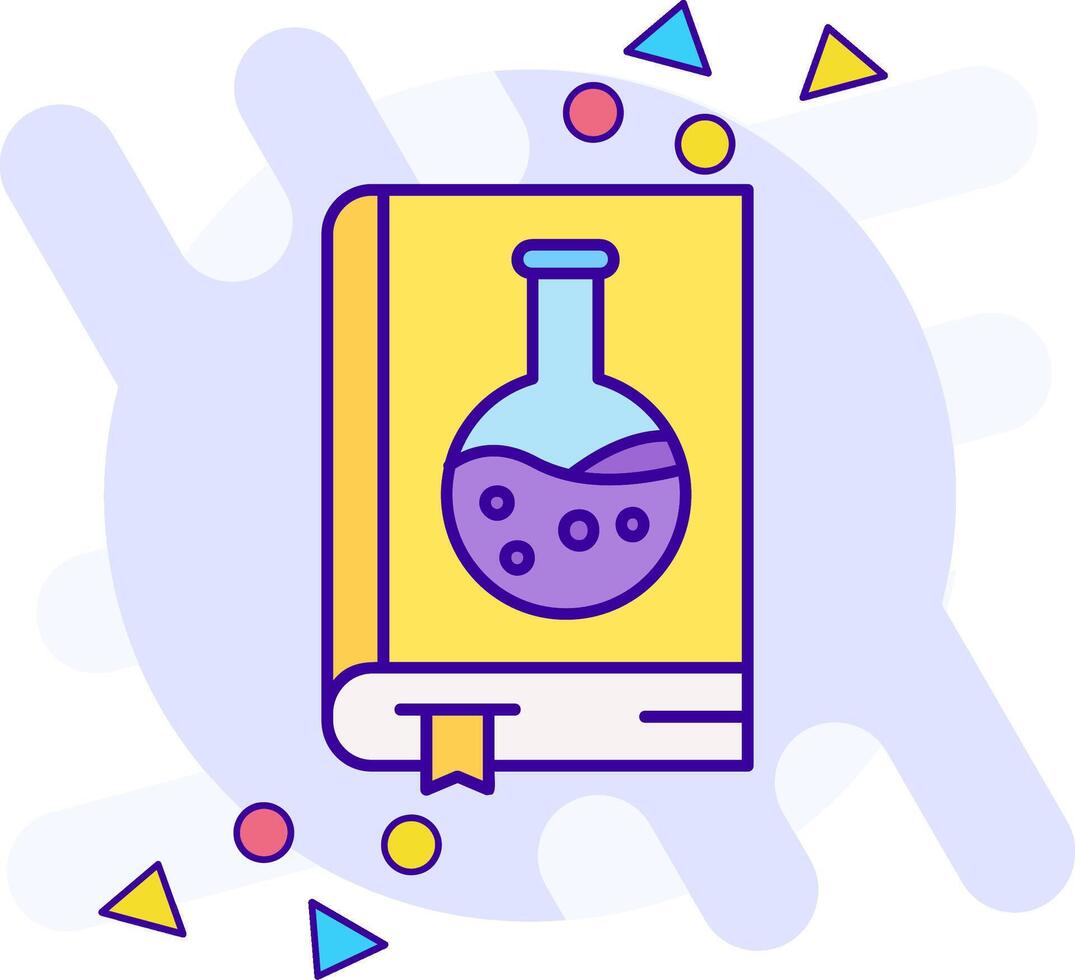Chemistry book freestyle Icon vector