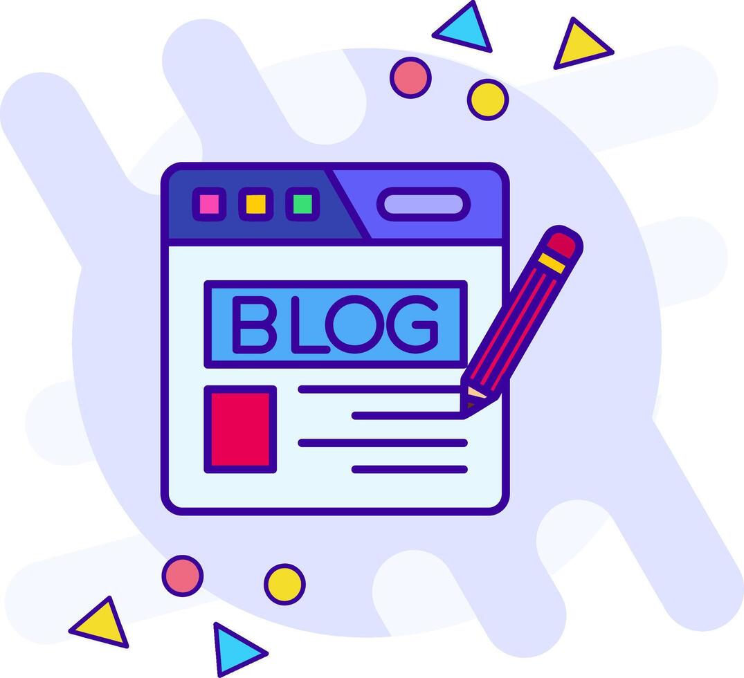 Blog freestyle Icon vector