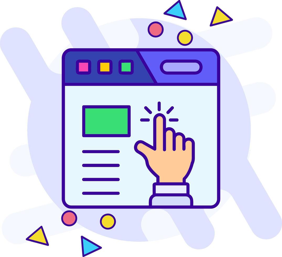 Click freestyle Icon vector