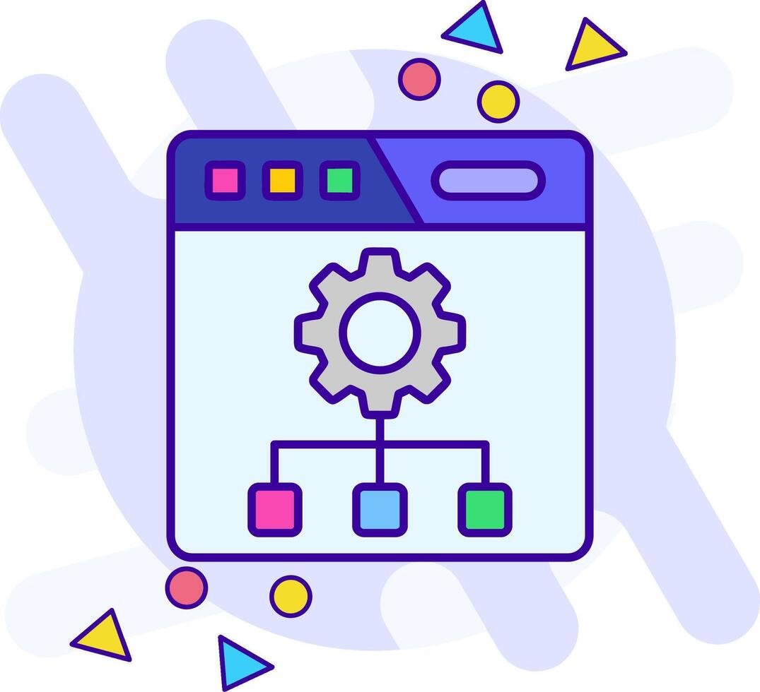 Setting freestyle Icon vector