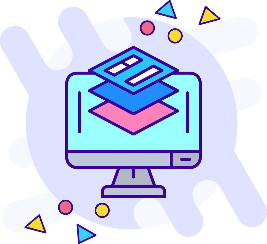 Layer freestyle Icon vector