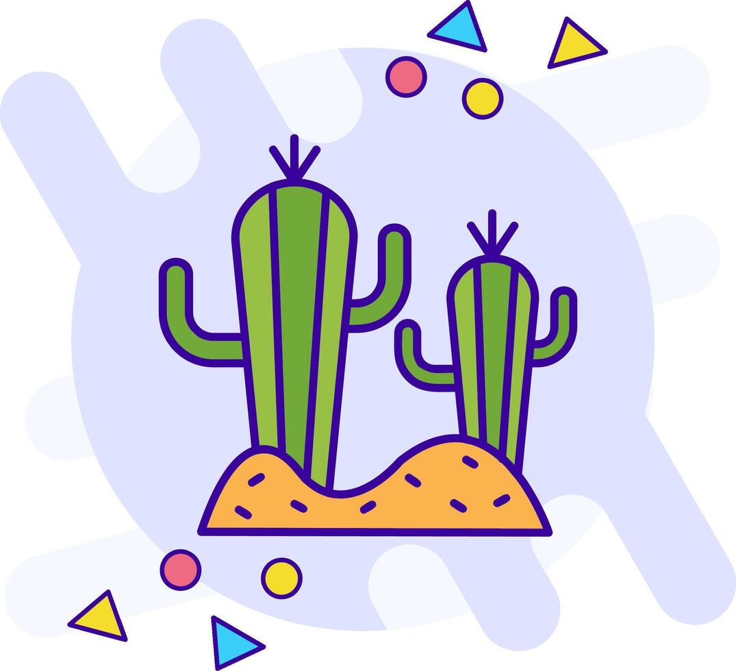 Cactus freestyle Icon vector