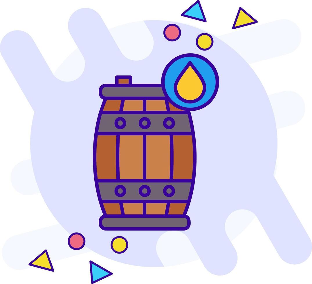 Oil barrel freestyle Icon vector