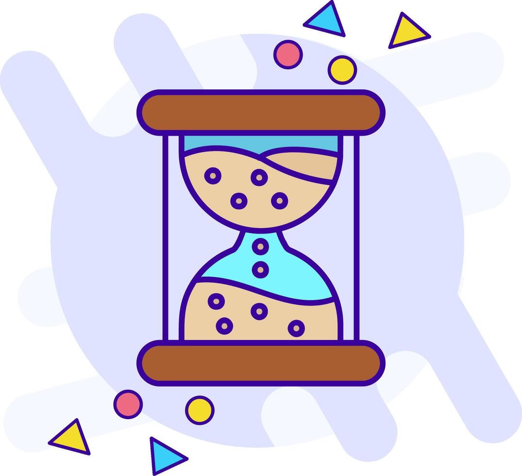 Sand clock freestyle Icon vector