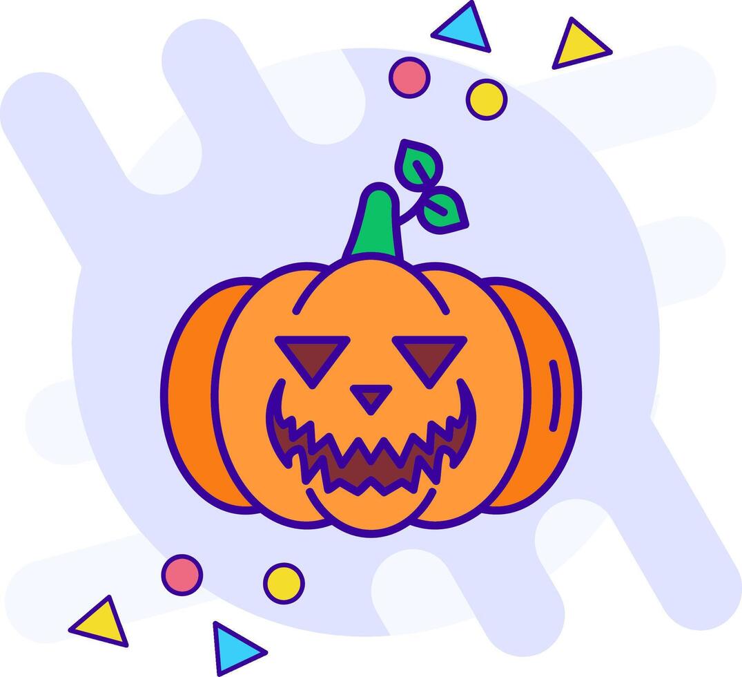 Pumpkin freestyle Icon vector