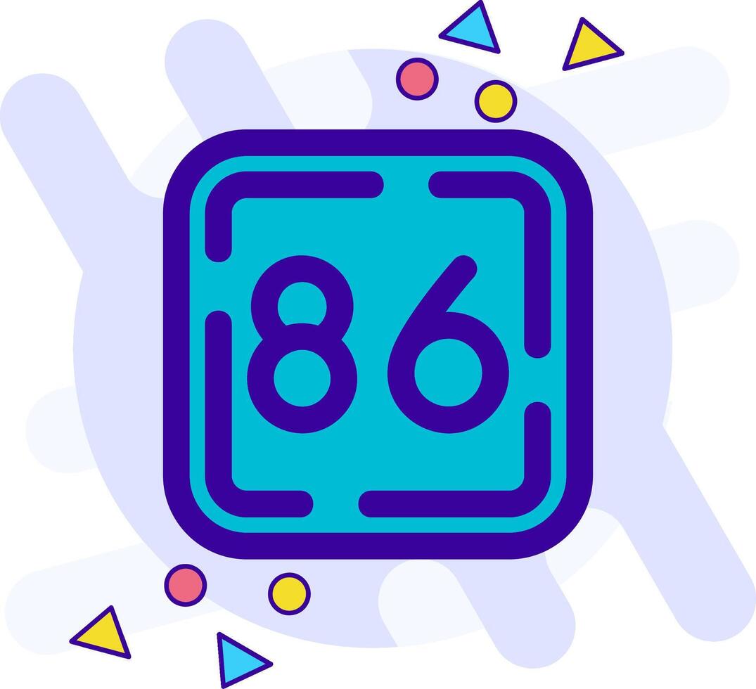 Eighty Six freestyle Icon vector