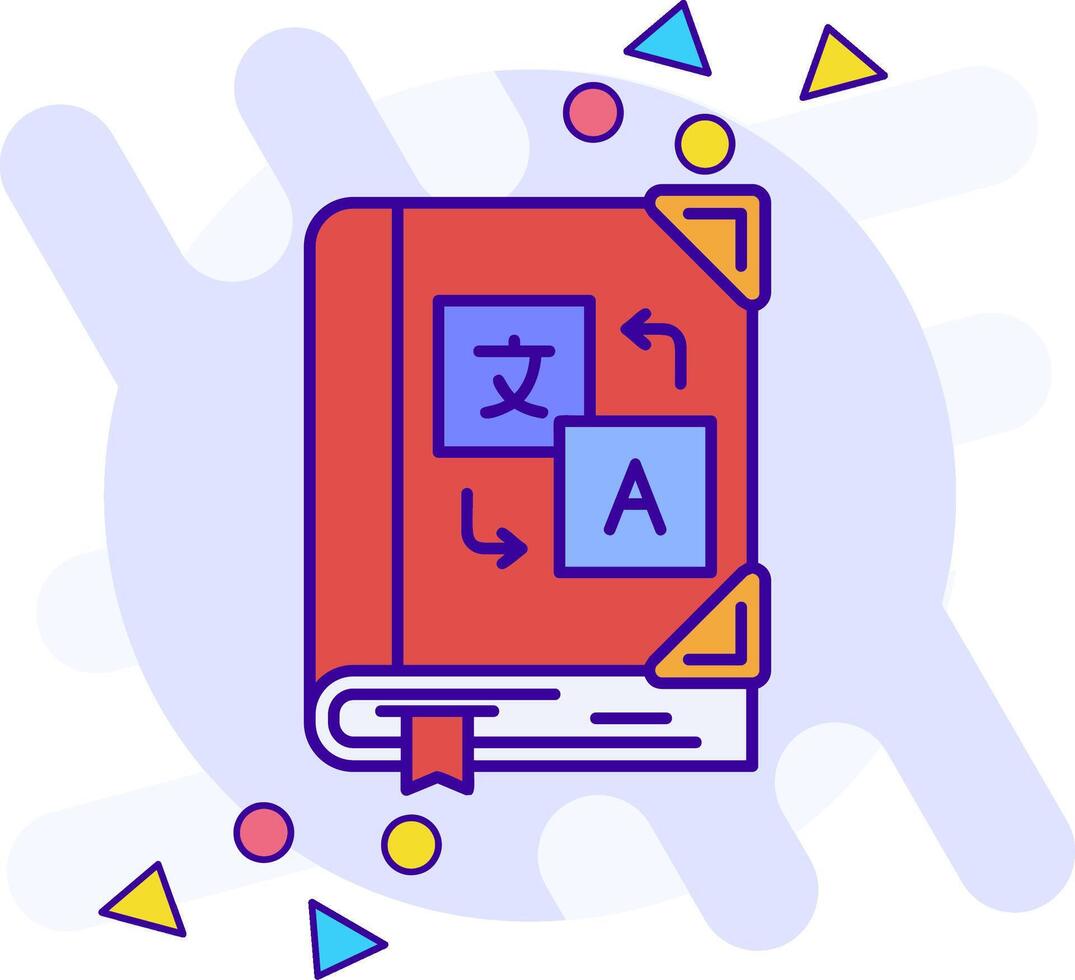Language learning freestyle Icon vector