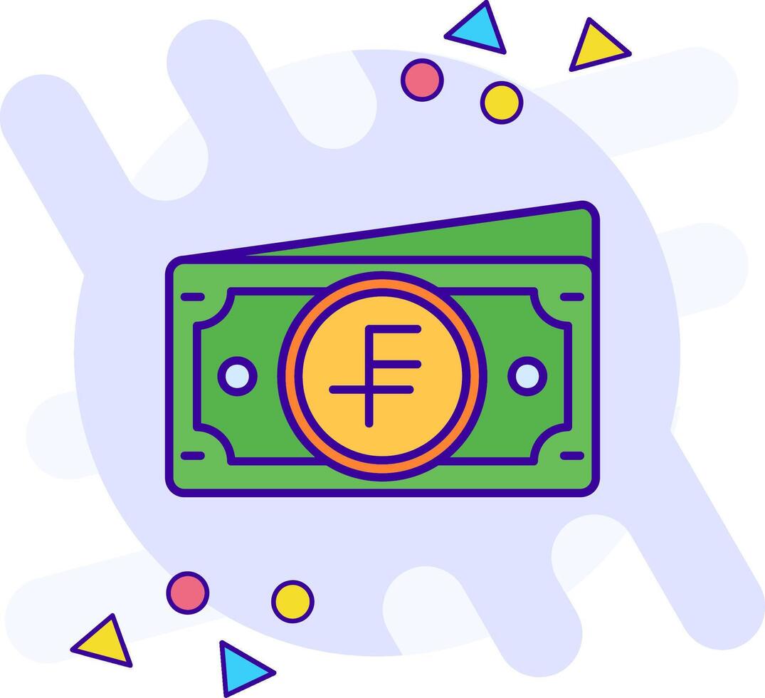 Swiss franc freestyle Icon vector