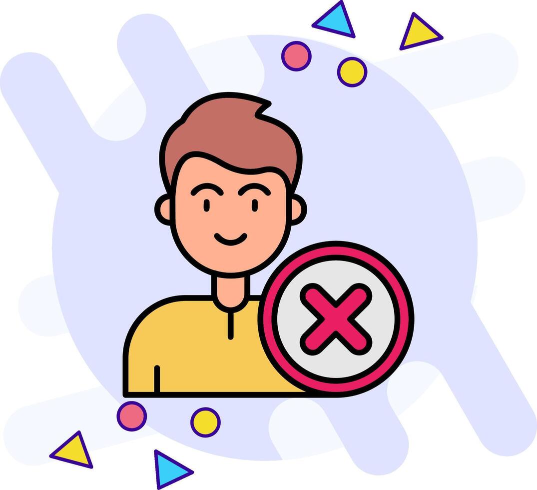 Cancel freestyle Icon vector