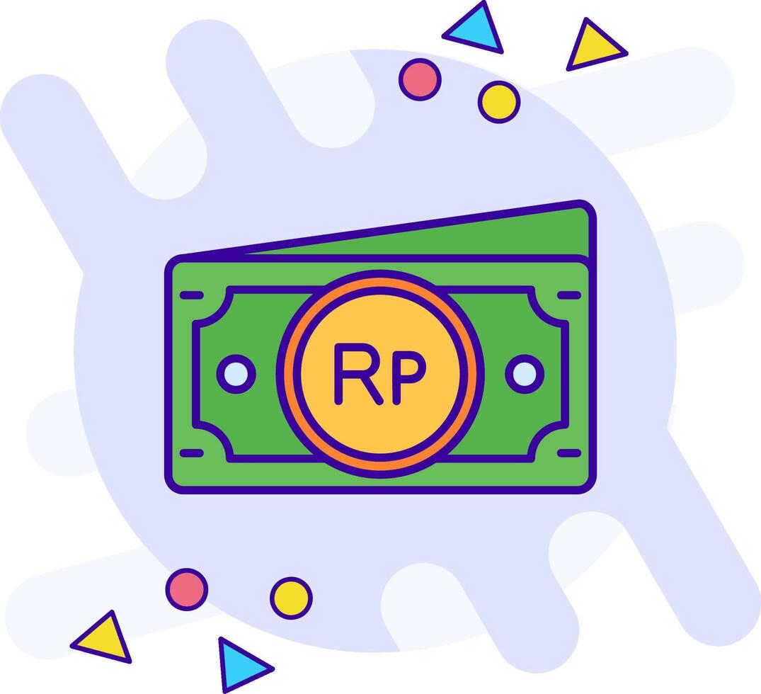 Indonesian rupiah freestyle Icon vector