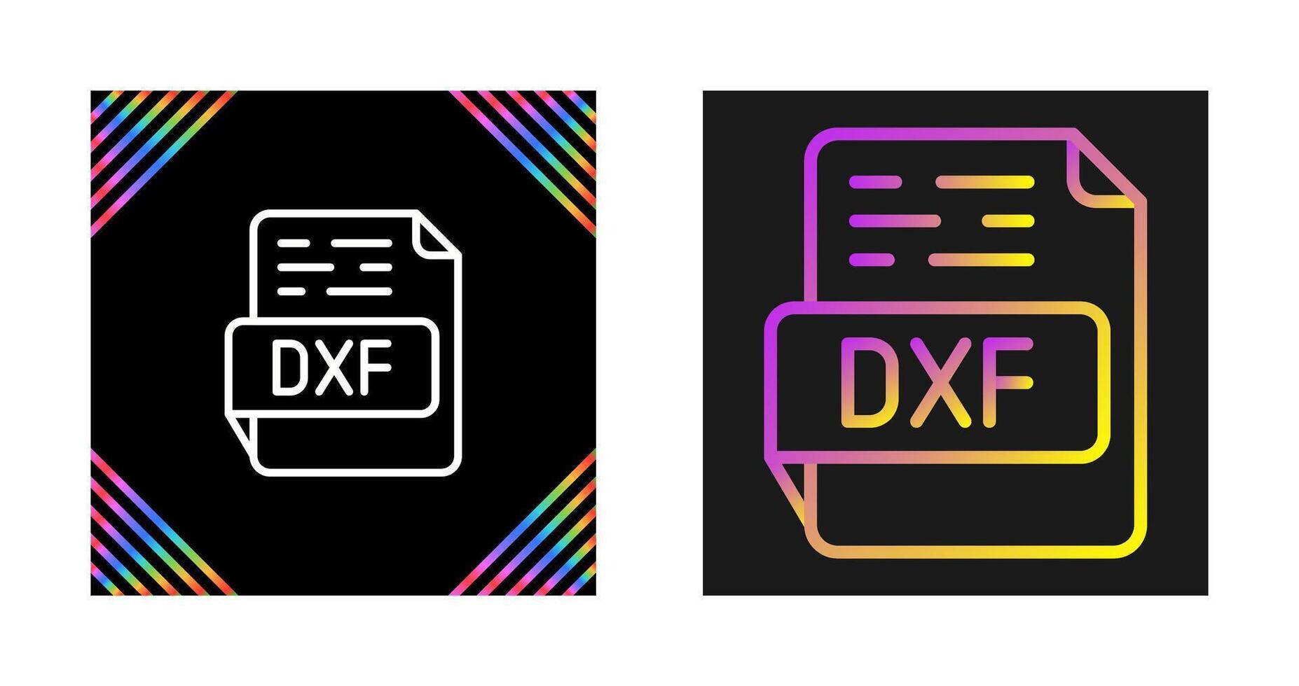 dxf vector icono