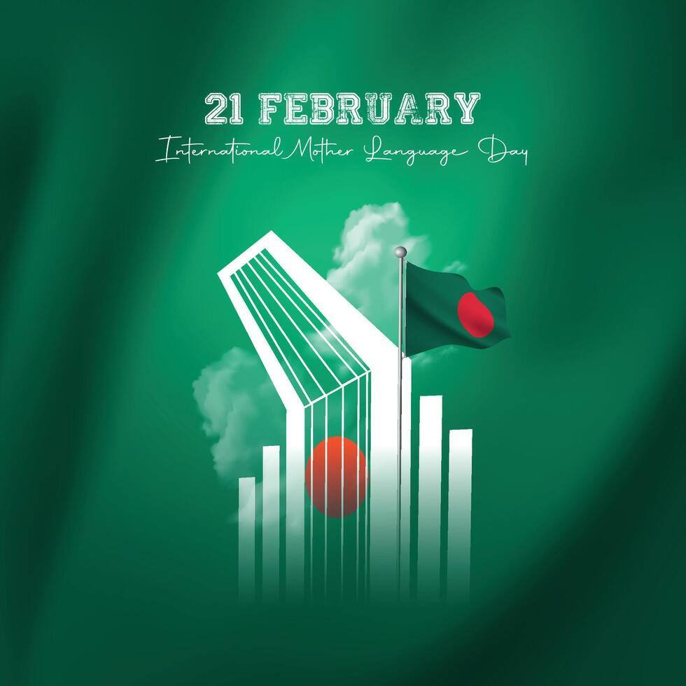 21 February International Mother Language Day in Bangladesh vector