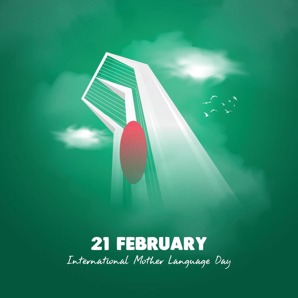 21 February international mother language day social media post design vector