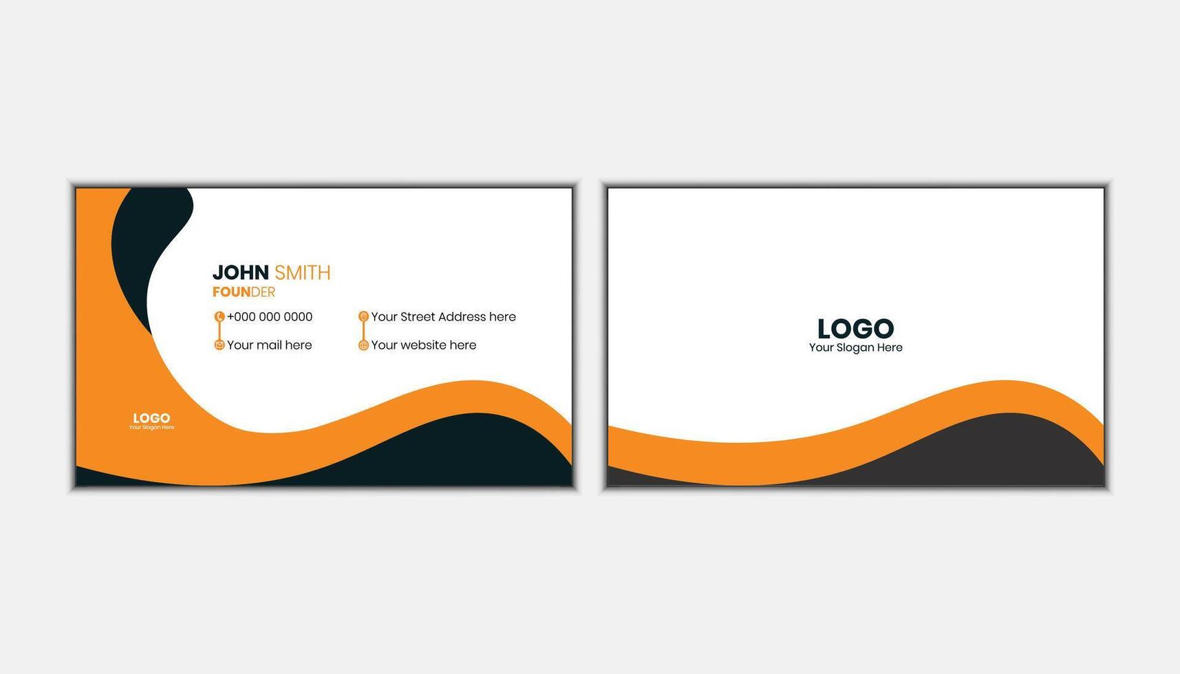 Business Card Template Collection free Vector. vector