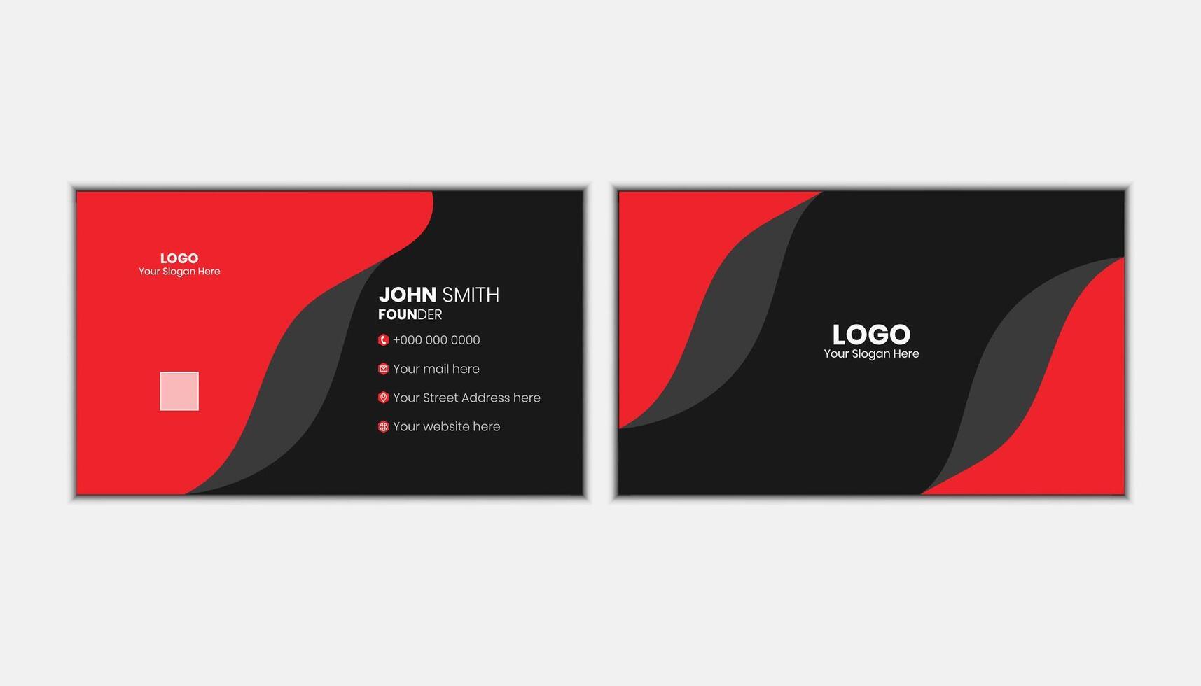 Business Card Template Collection free Vector. vector