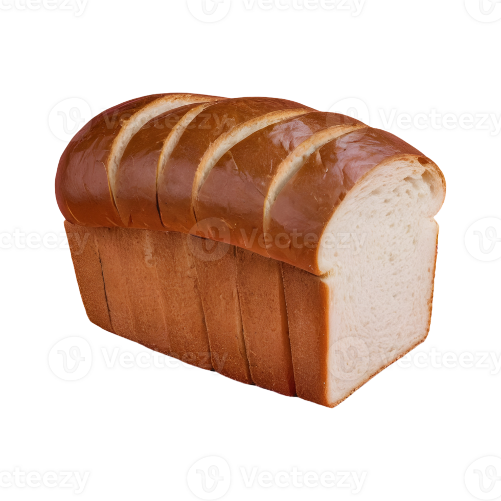 AI generated Sliced bread displayed on a transparent background isolated png