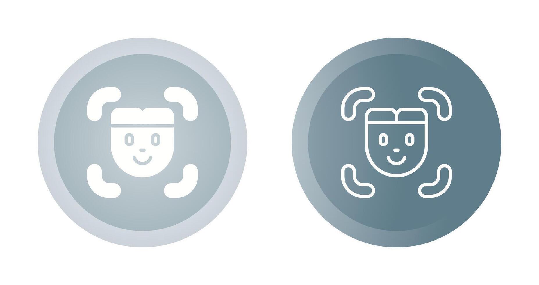 Facial Recognition Vector Icon