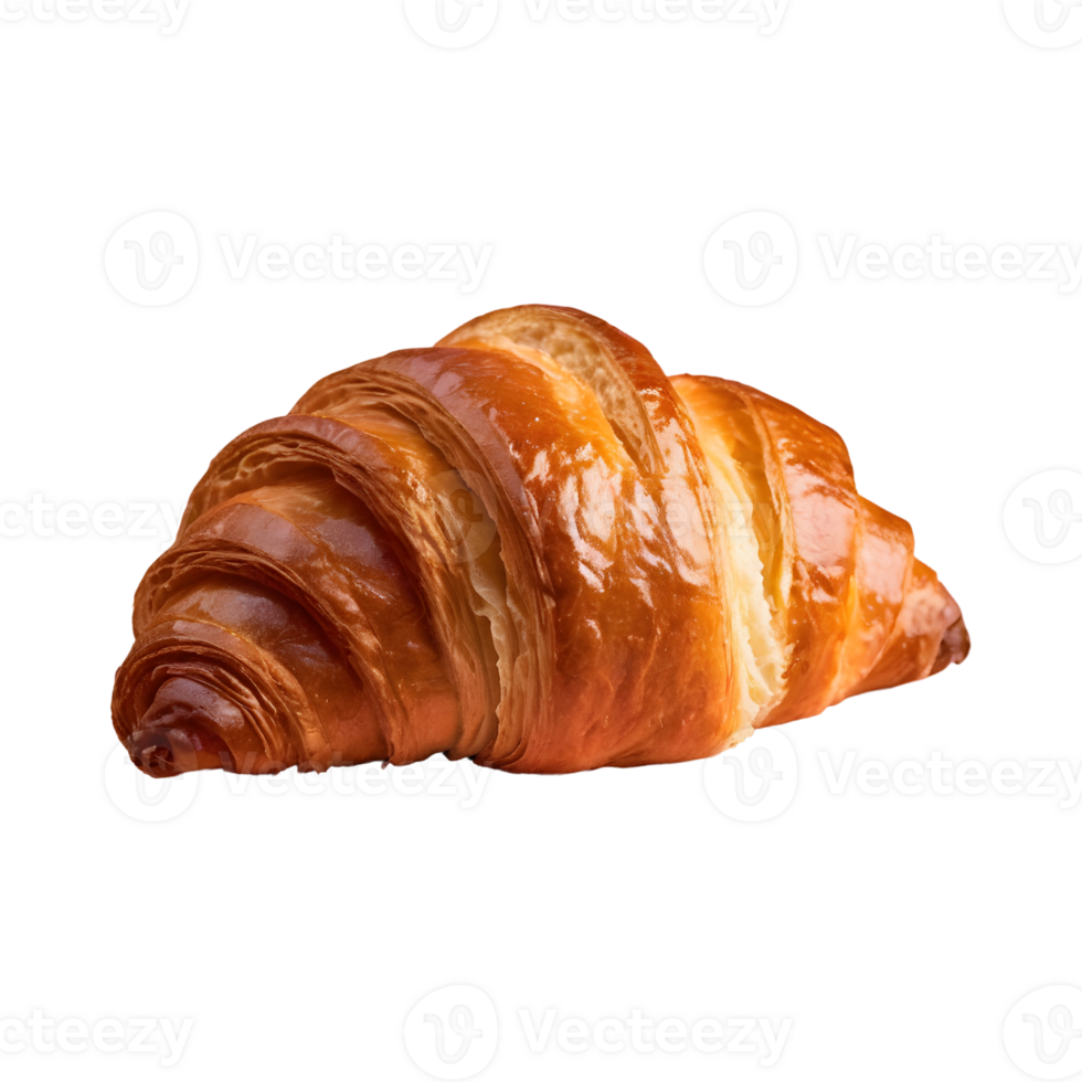 AI generated croissant on transparent background isolated png