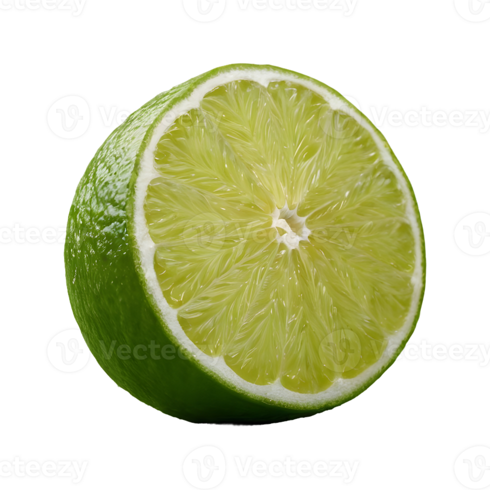 AI generated Lime fruit on transparent background isolated png