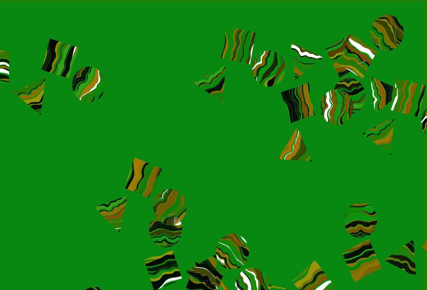 Light Green, Yellow vector template with crystals, circles, squares.