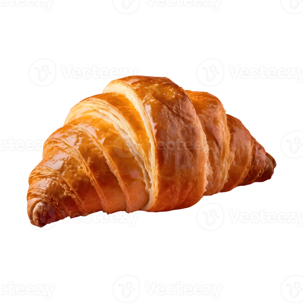 AI generated croissant on transparent background isolated png