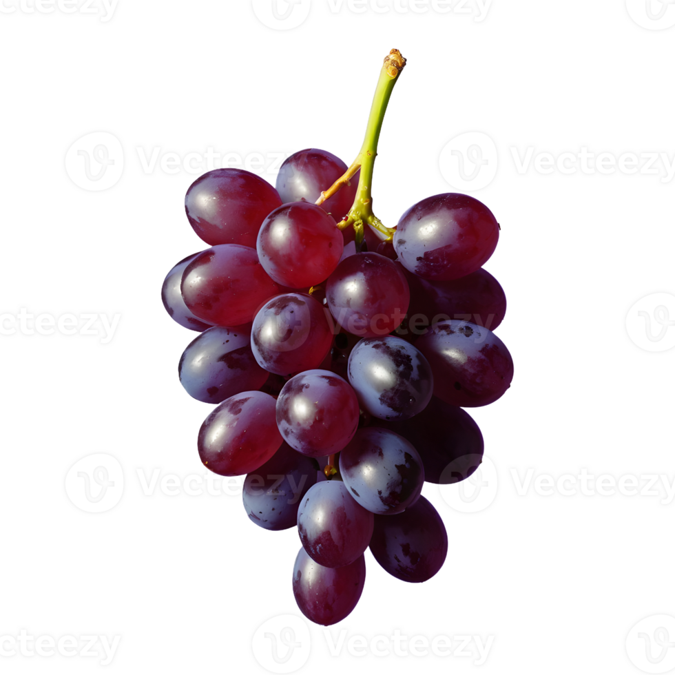 AI generated Grapes on a transparent background separated isolated png