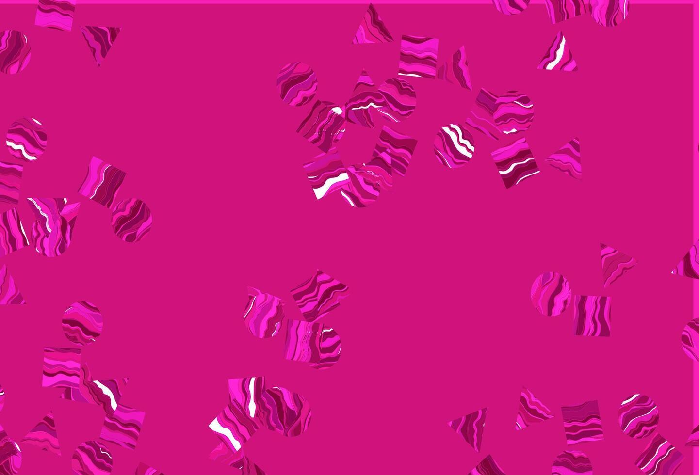 Light Pink vector background with triangles, circles, cubes.
