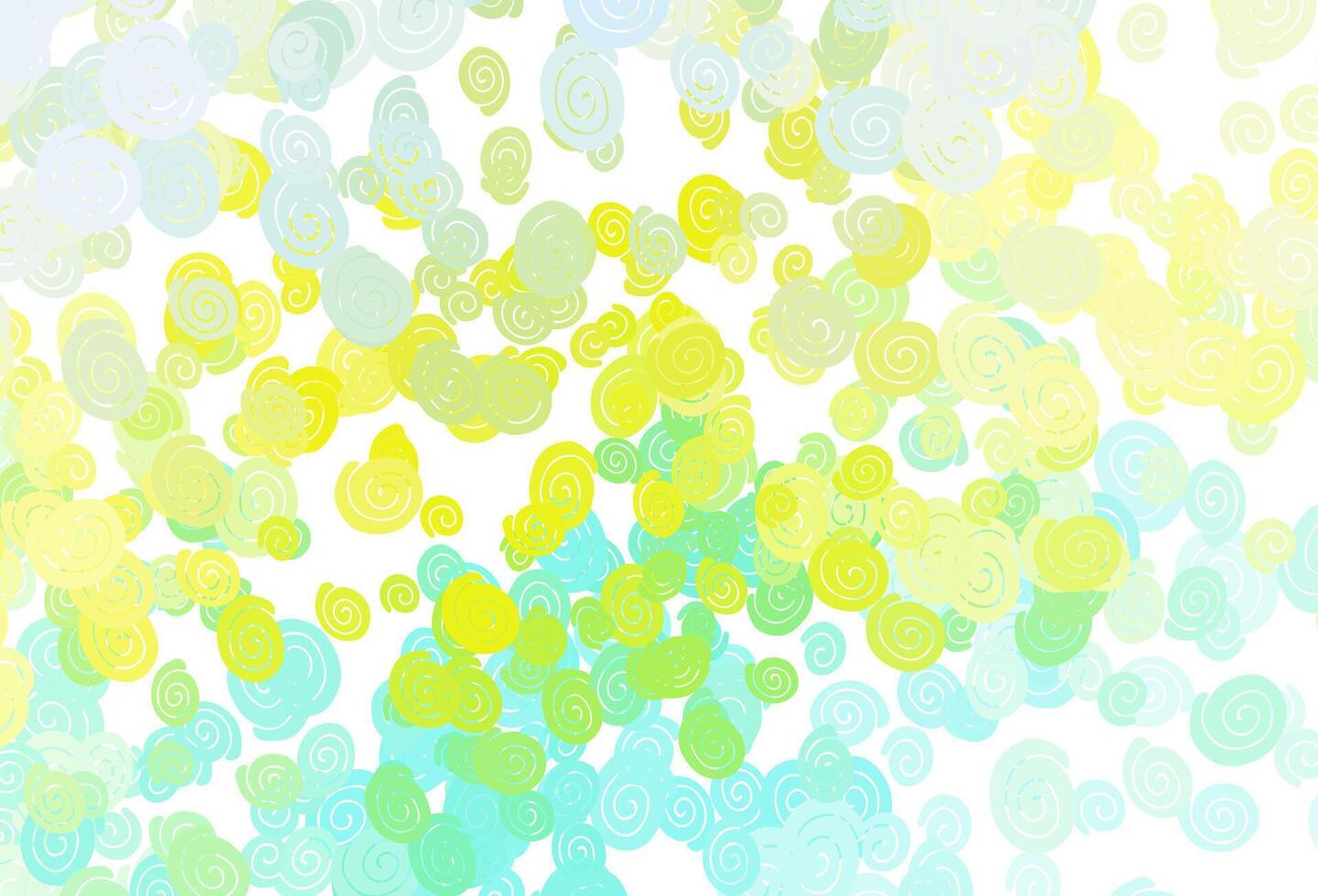 Light Green, Yellow vector background with bent lines.