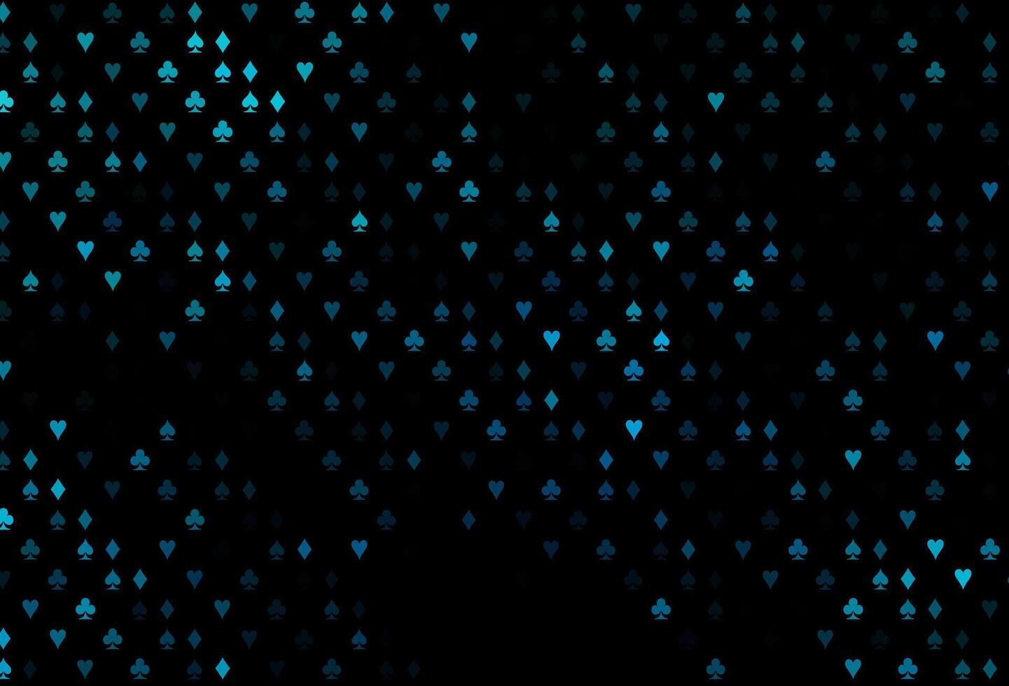 Dark BLUE vector template with poker symbols.