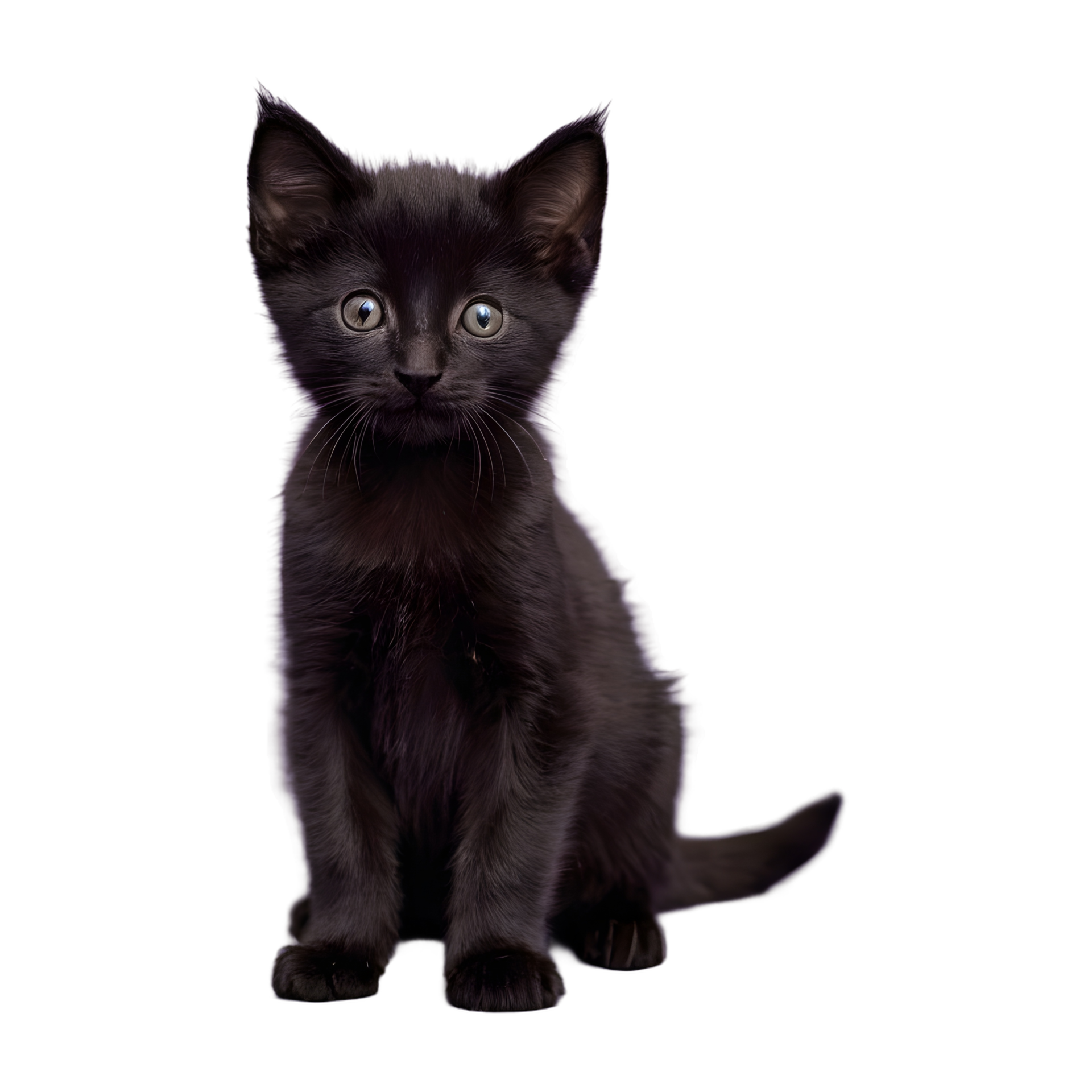 AI generated Lonely little black kitten isolated 38264561 PNG