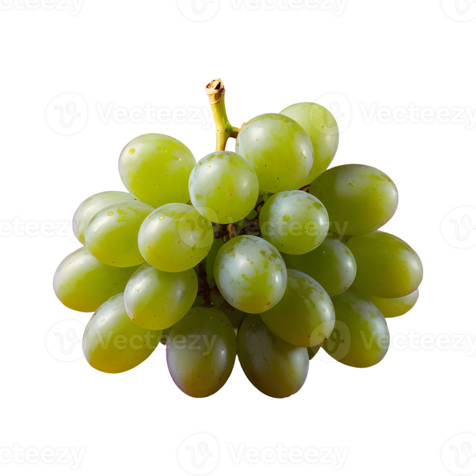 AI generated Grapes on a transparent background separated isolated png