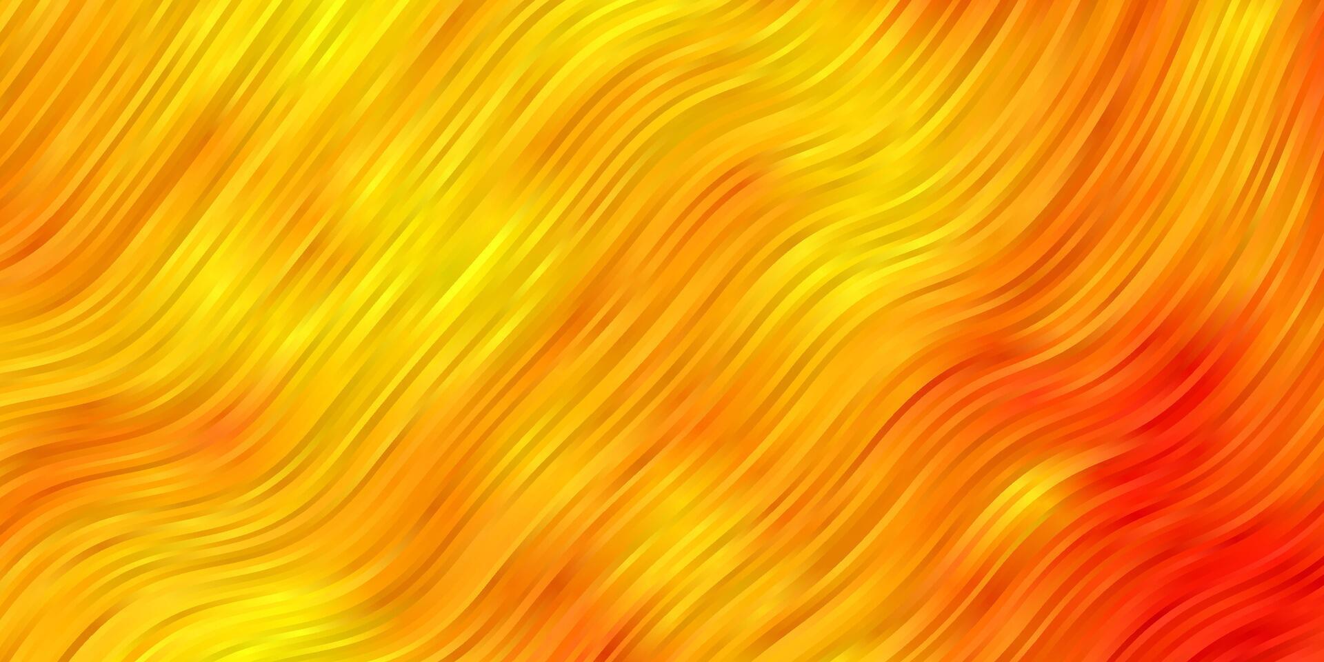 Dark Yellow vector texture with wry lines.