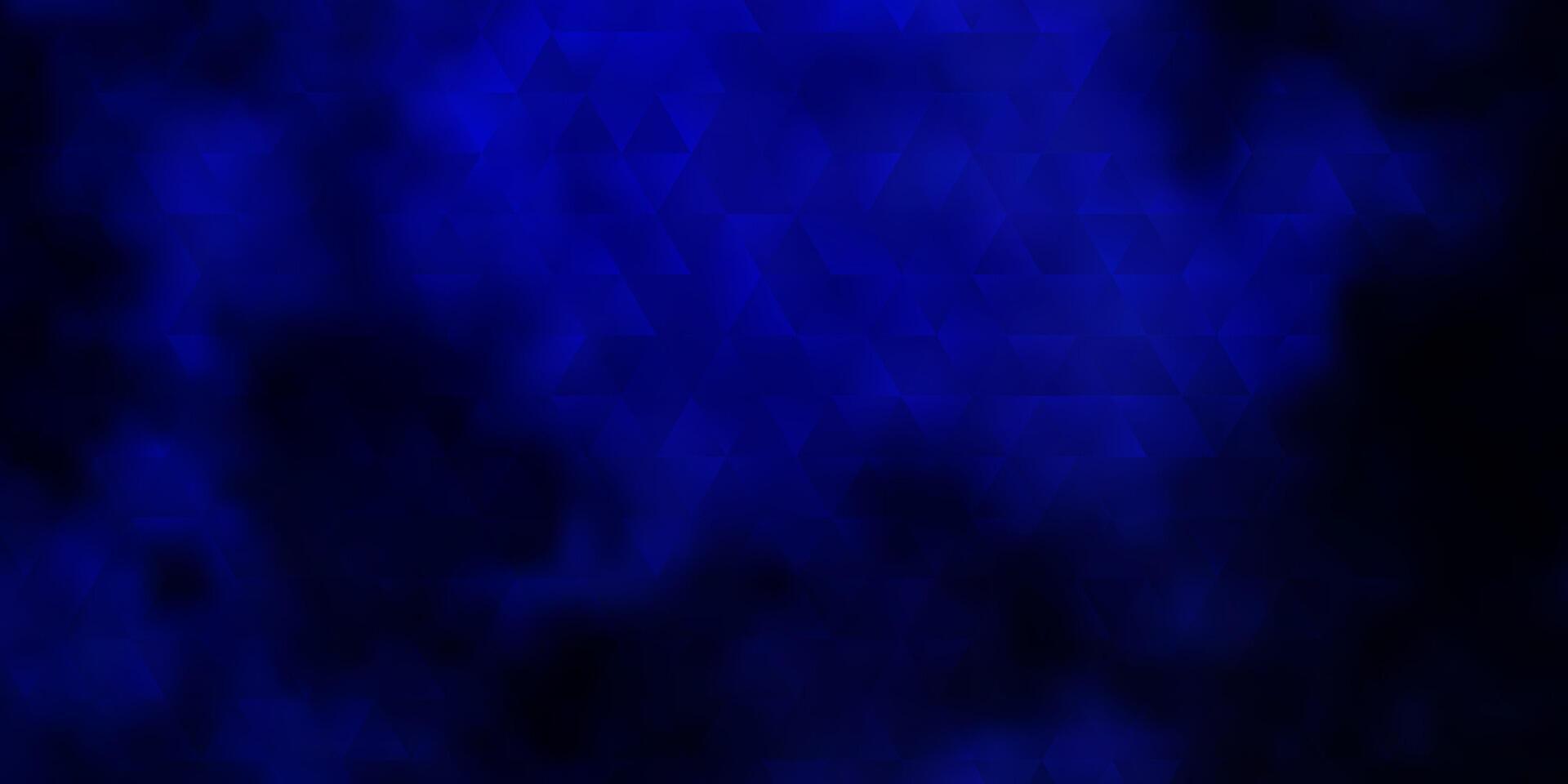 Dark BLUE vector template with crystals, triangles.