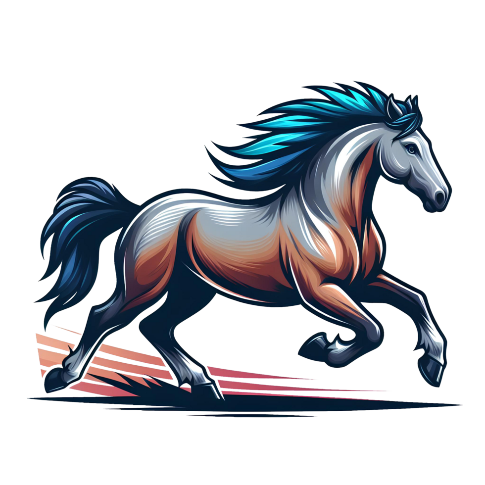 AI generated Horse in transparent background png