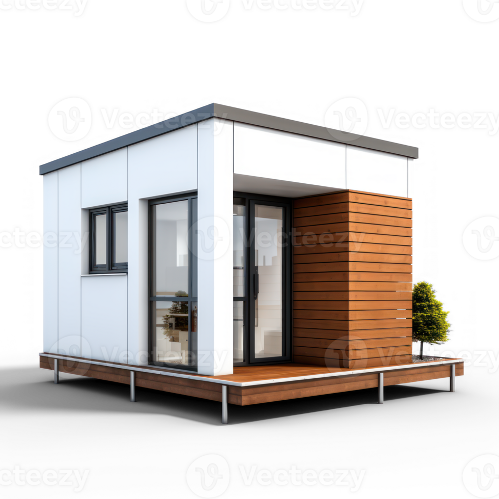AI generated tiny house on transparency background png