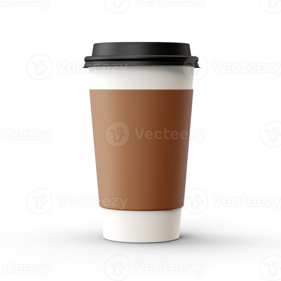 AI generated a coffee cup with a black lid png