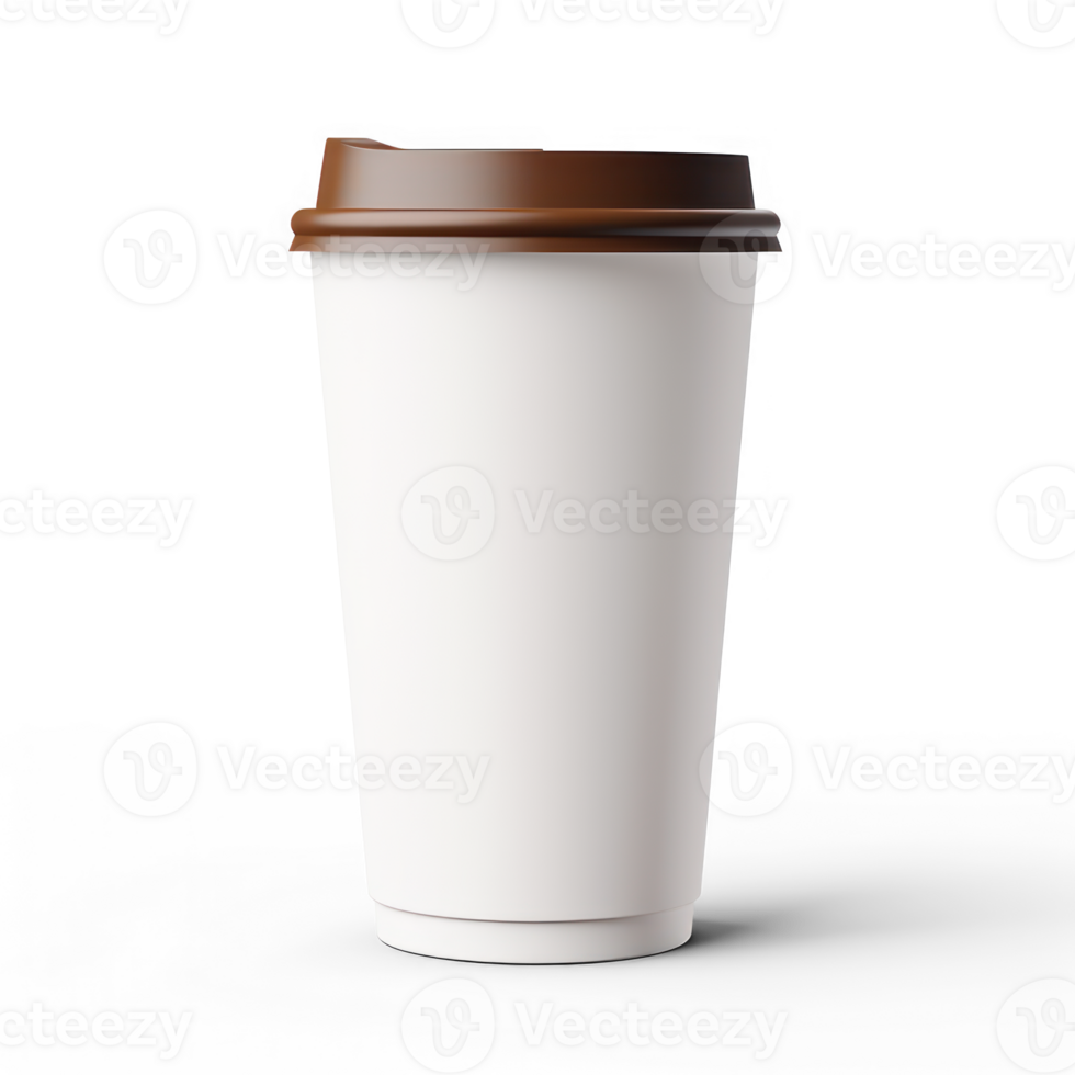 AI generated Mockup of a coffee cup with a lid on a transparent background png