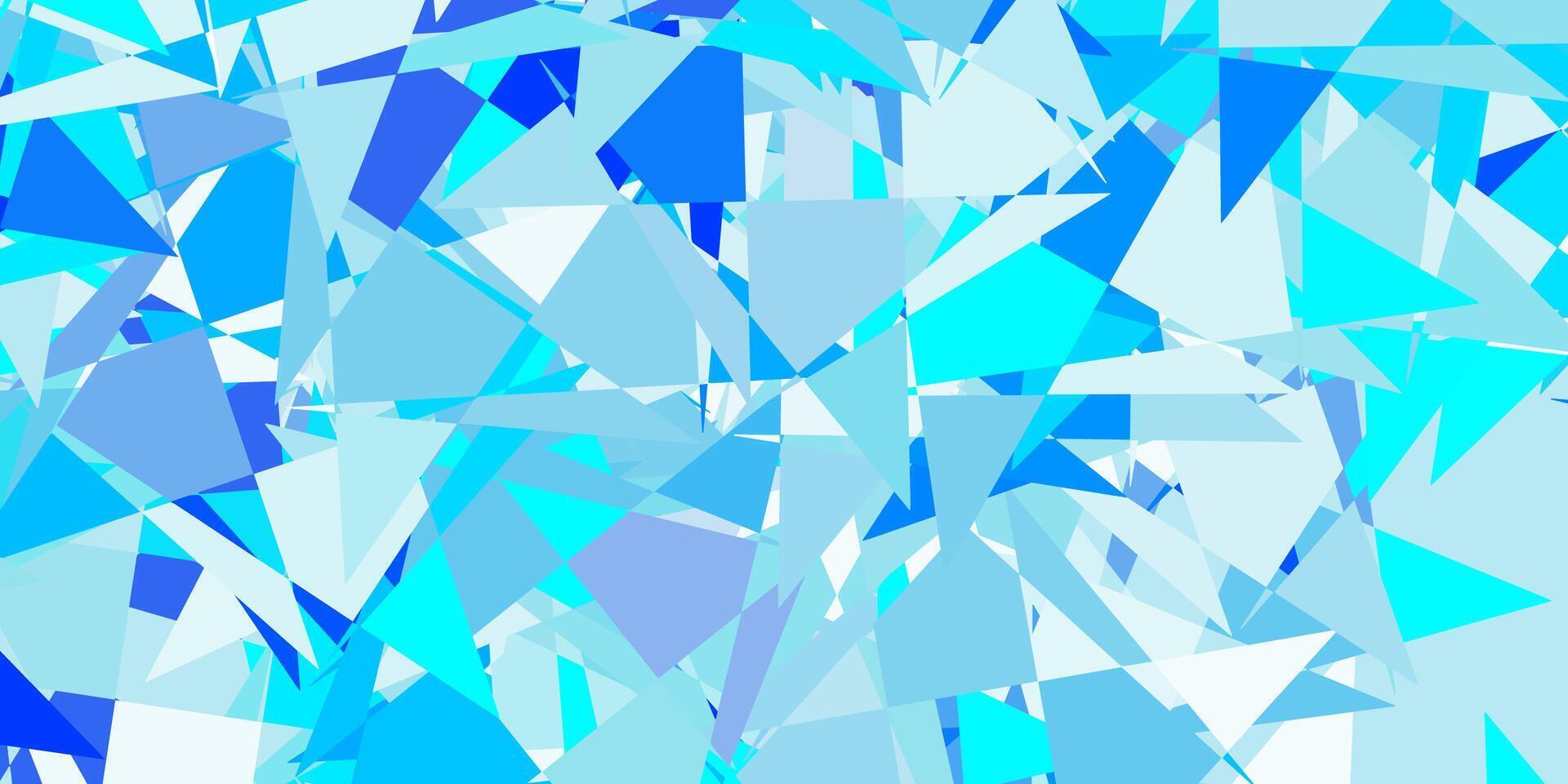 diseño de vector azul claro con formas triangulares.