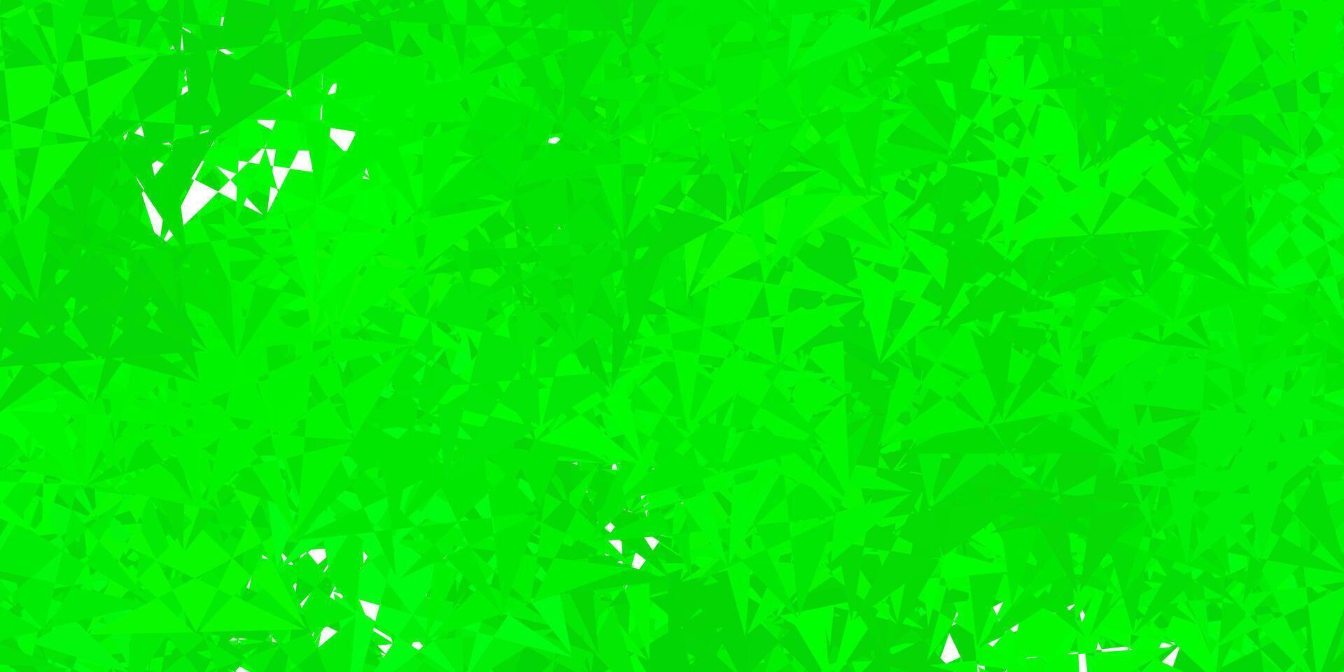 Dark green vector background with polygonal forms.