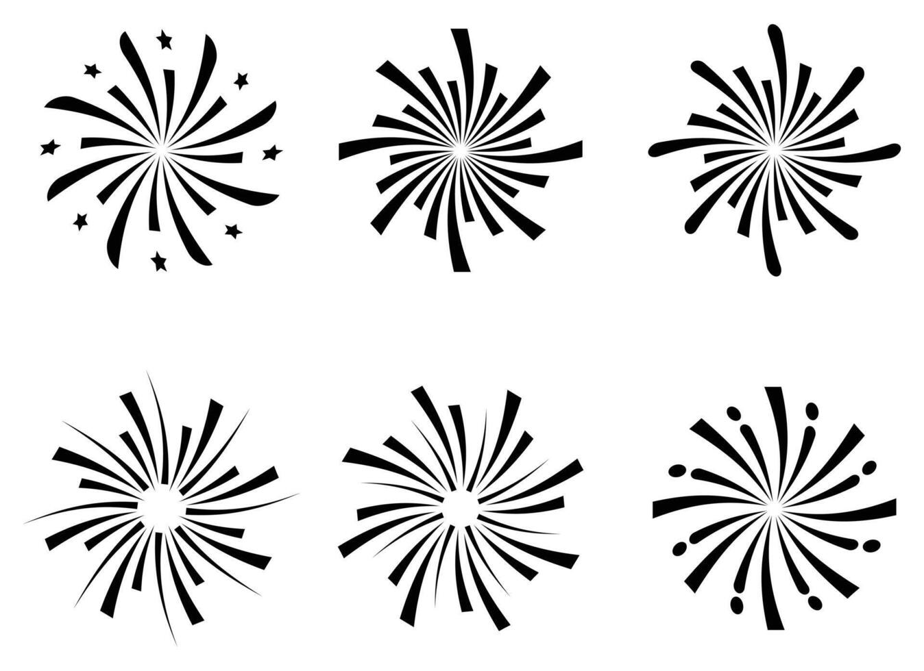 Fuegos artificiales diseño ilustración aislado en blanco antecedentes vector