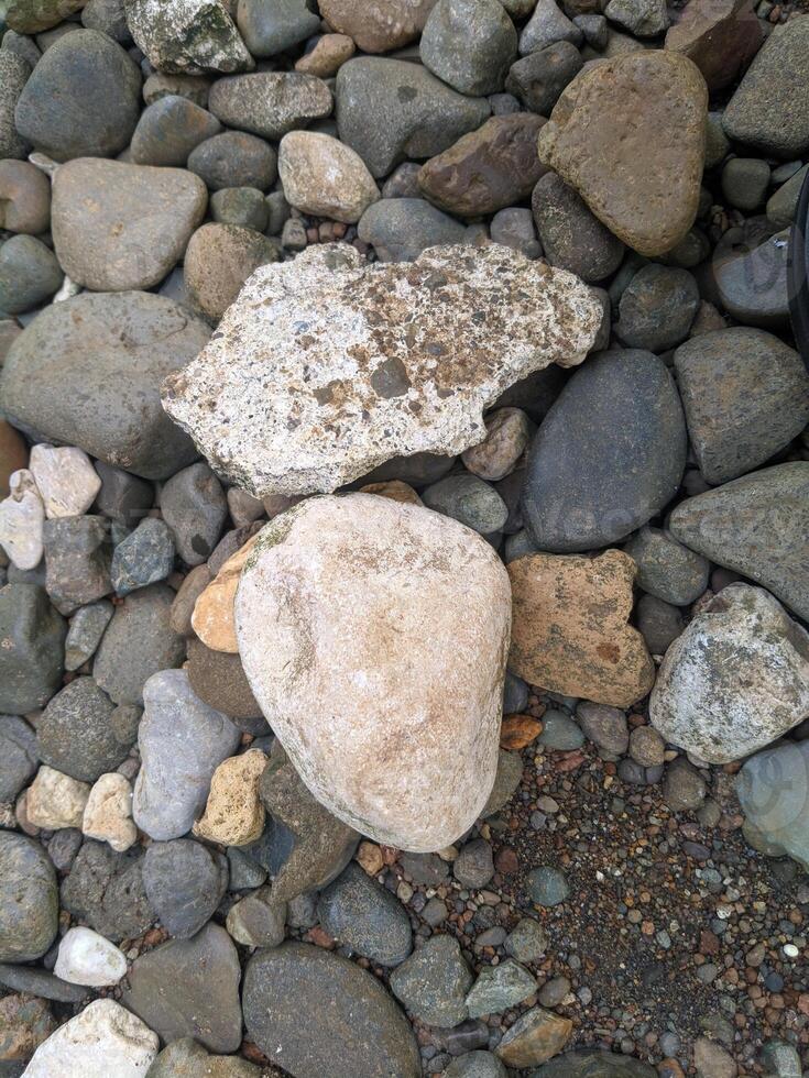 Close up view of the strange patterned background of mountain rocks taken while traveling in Sulawesi, Indonesia photo