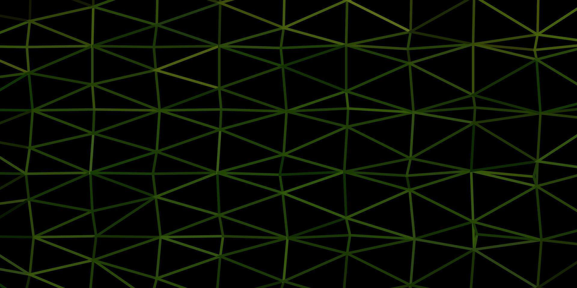 Dark green vector triangle mosaic template.