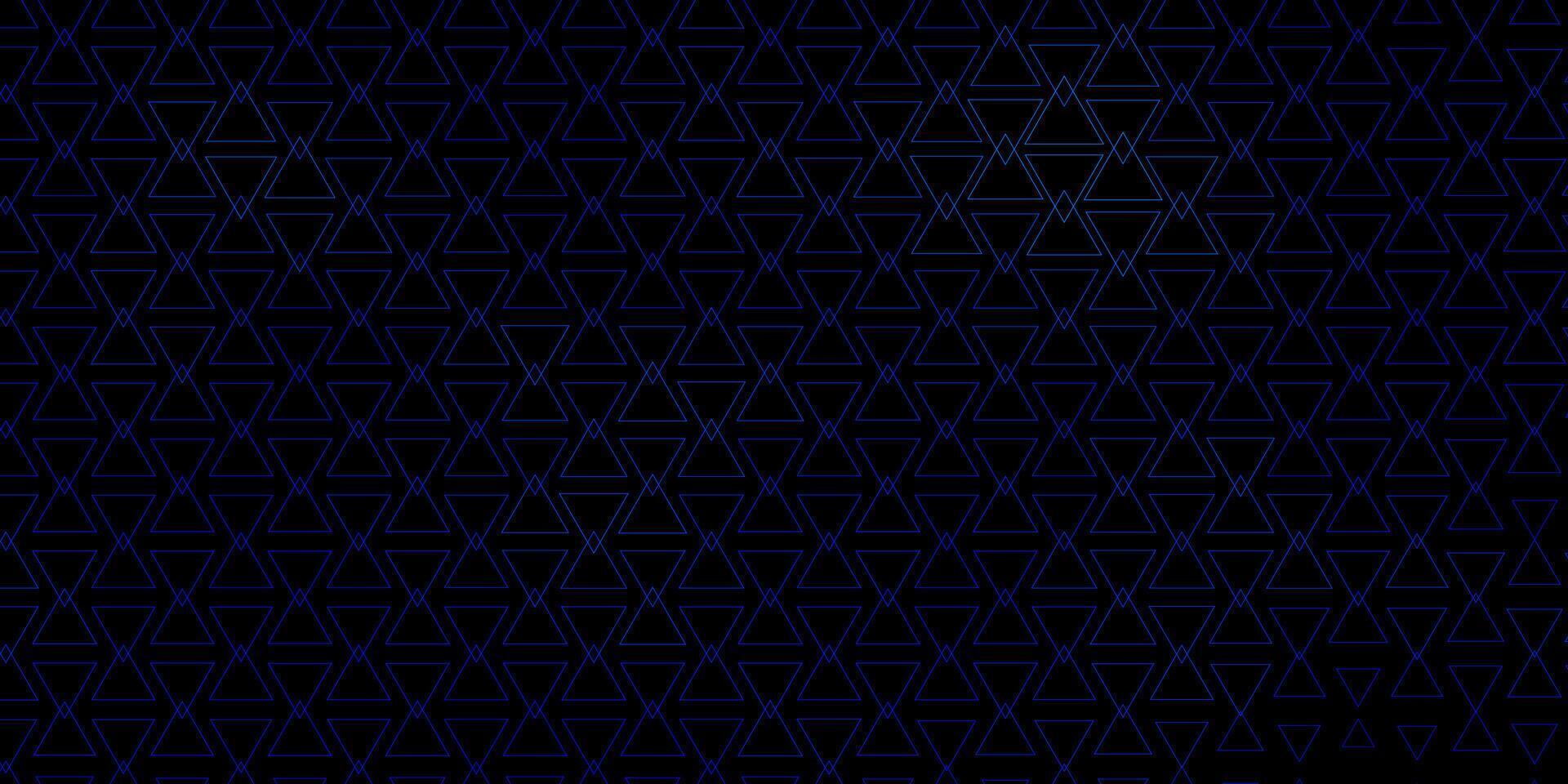 Dark BLUE vector texture with triangular style.