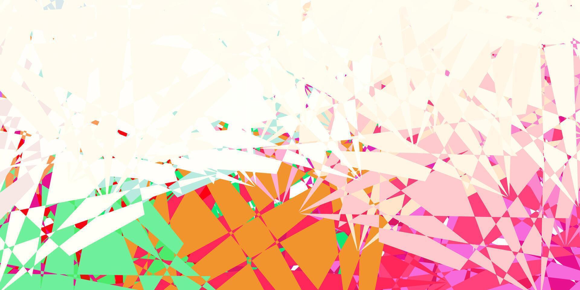 Light Green, Red vector background with polygonal forms.